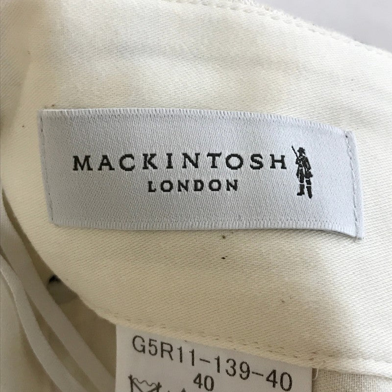 【00535】 MACKINTOSH LONDON マッキントッシュ ロンドン ワイドパンツ サイズ40 / 約L ホワイト ストライプ 可愛い レディース
