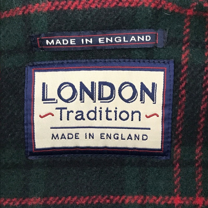 【0066】 LONDON Tradition ロンドントラディション ダッフルコート サイズ8 ブラック サイズ120cm相当 革紐 牛革素材 カッコいい キッズ