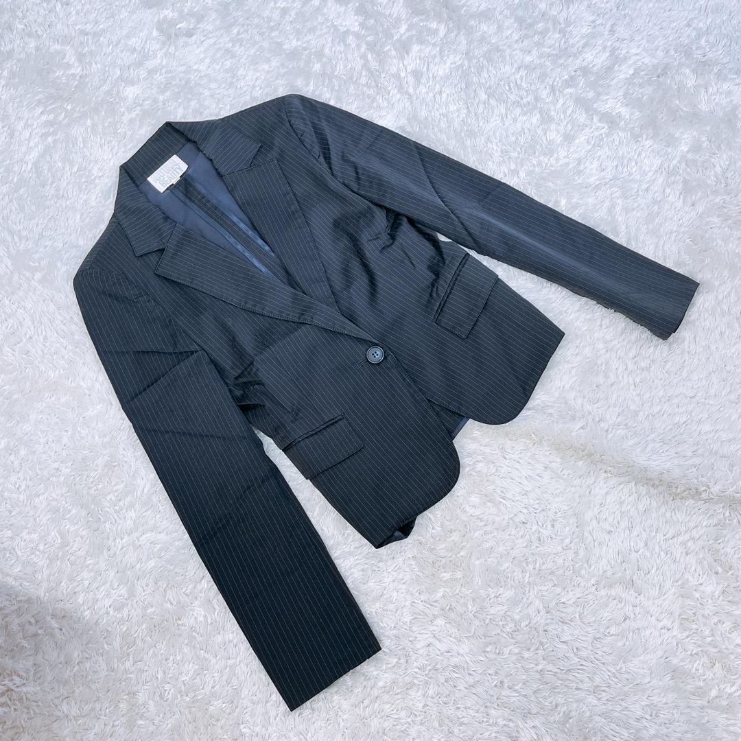 【01916】 NATURAL BEAUTY BASIC ナチュラル ビューティー ベーシック スカート スーツ 40 ブラック セット ポケットあり