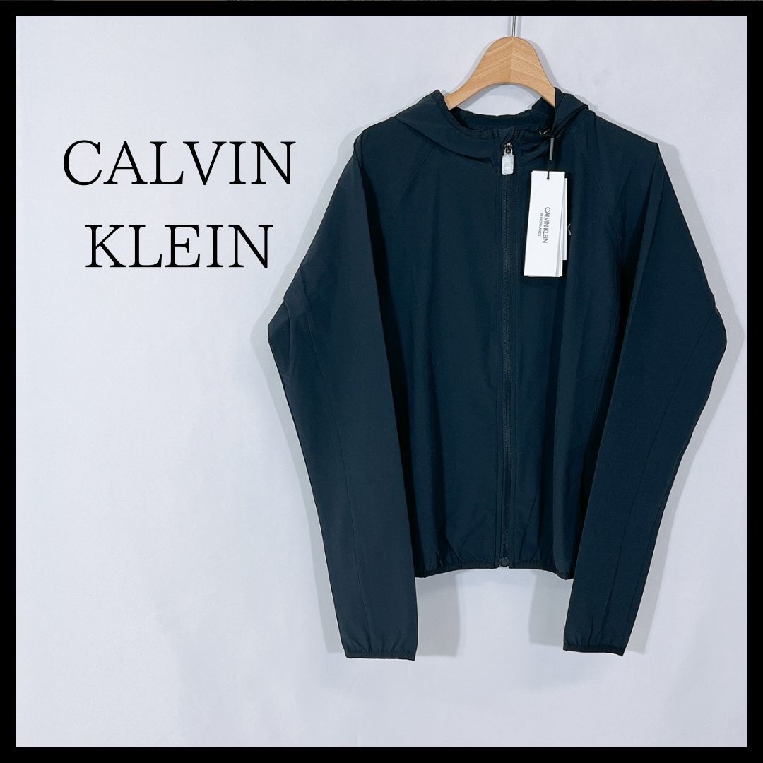 新古品 メンズS/P CALVINKLEIN アウター ネイビー 紺 長袖 未使用 タグ付き フード付き カルバンクライン 【02027】