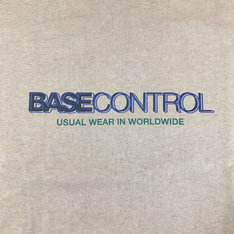 【02955】 新古品 BASE CONTROL ベースコントロール 半袖Tシャツ カットソー サイズXL ブラウン シンプル ブランドロゴ メンズ 定価2700円