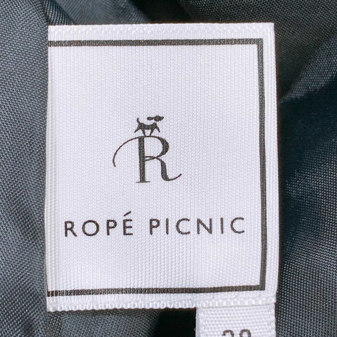 【09150】美品 ROPE' PICNIC スカート 黒 38サイズ シンプル ロペピクニック ジャンパースカート ひざ丈スカート レディース