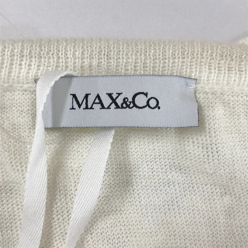 【10435】 新古品 MAX&Co. マックスアンドコー ポロシャツ カットソー サイズM アイボリー リネン100% 無地 清涼感 カジュアル レディース