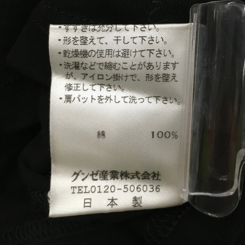 【10931】 新古品 plume-d'or パルムドール 半袖シャツ サイズ42 / 約XL(LL) ブラック 日本製 肩パット レディース 定価15000円