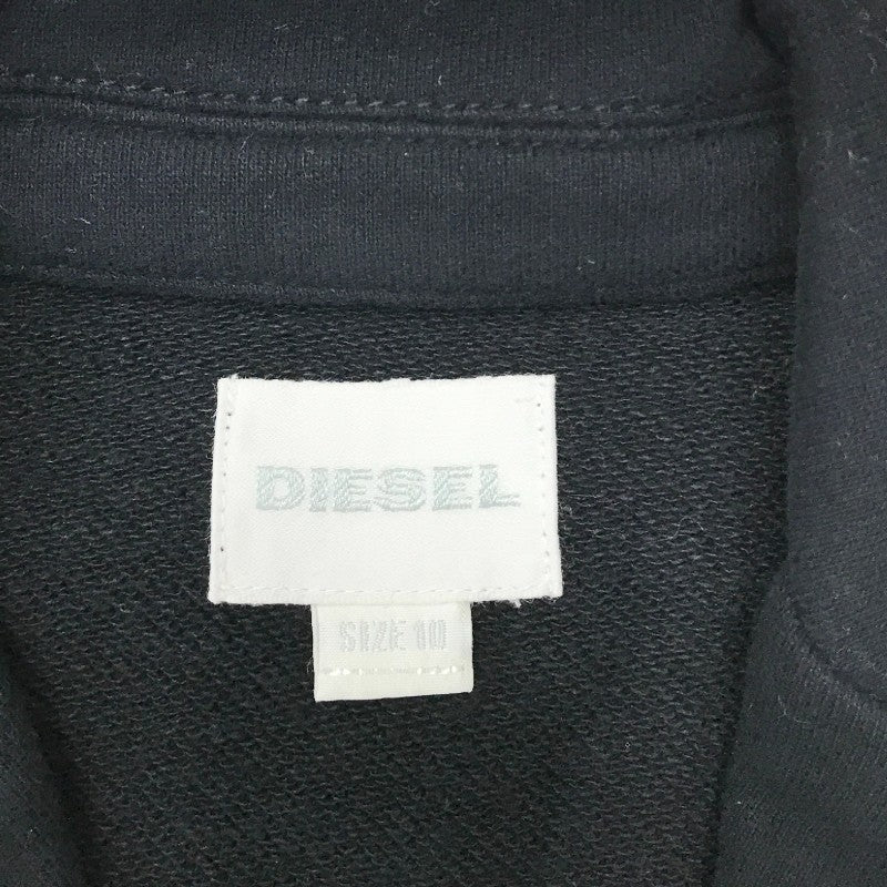 【11070】 新古品 DIESEL ディーゼル ジャケット サイズ10 / 約S ブラック シンプル オシャレ フリル 襟 ボタン かわいい レディース