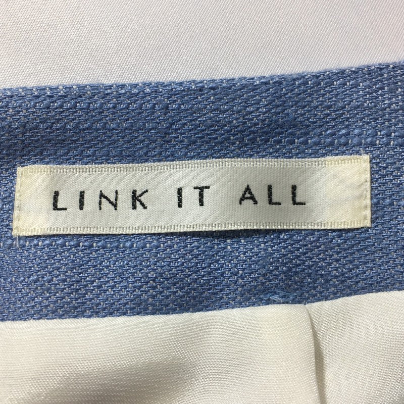 【12697】 LINK IT ALL リンクイットオール ミニスカート サイズ38 / 約M ベージュ ボーダー 横縞 カジュアル かわいい レディース