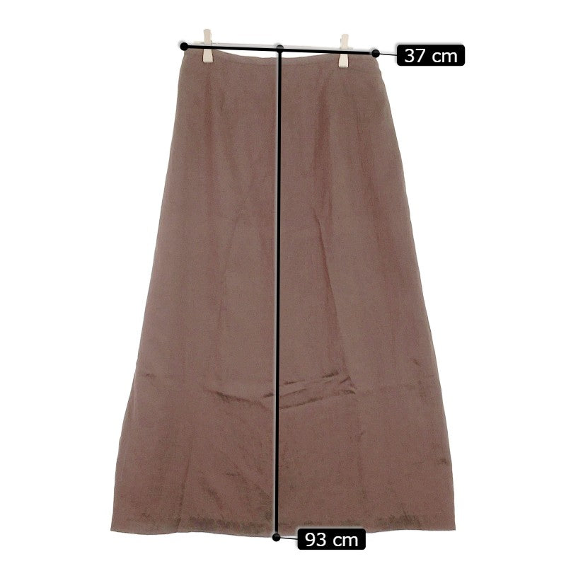 【13734】 新古品 DONNE DROIT ロングスカート サイズ13 / 約XL(LL) ブラウン シンプル 無地 おしゃれ 高級感 レディース 定価26000円