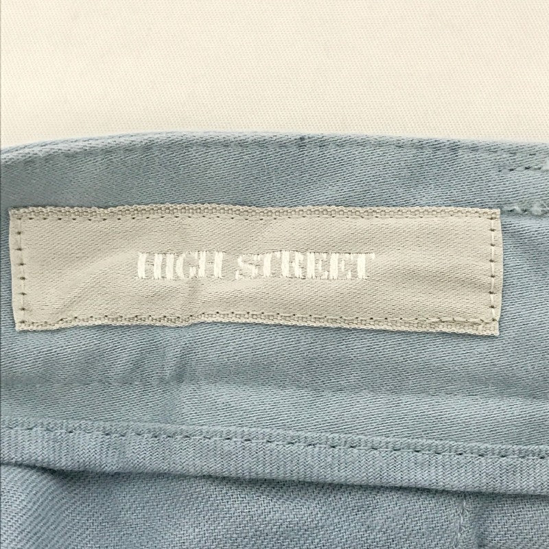【14568】 HIGH STREET ハイストリート チノパン サイズⅯ ライトブルー シンプル オフィスカジュアル 無地 かっこいい レディース