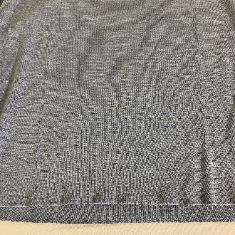 【14759】 DES PRES デプレ 長袖Tシャツ ロンT カットソー サイズ1 / 約S サックスブルー シルク100% 無地 シンプル 清涼感 レディース