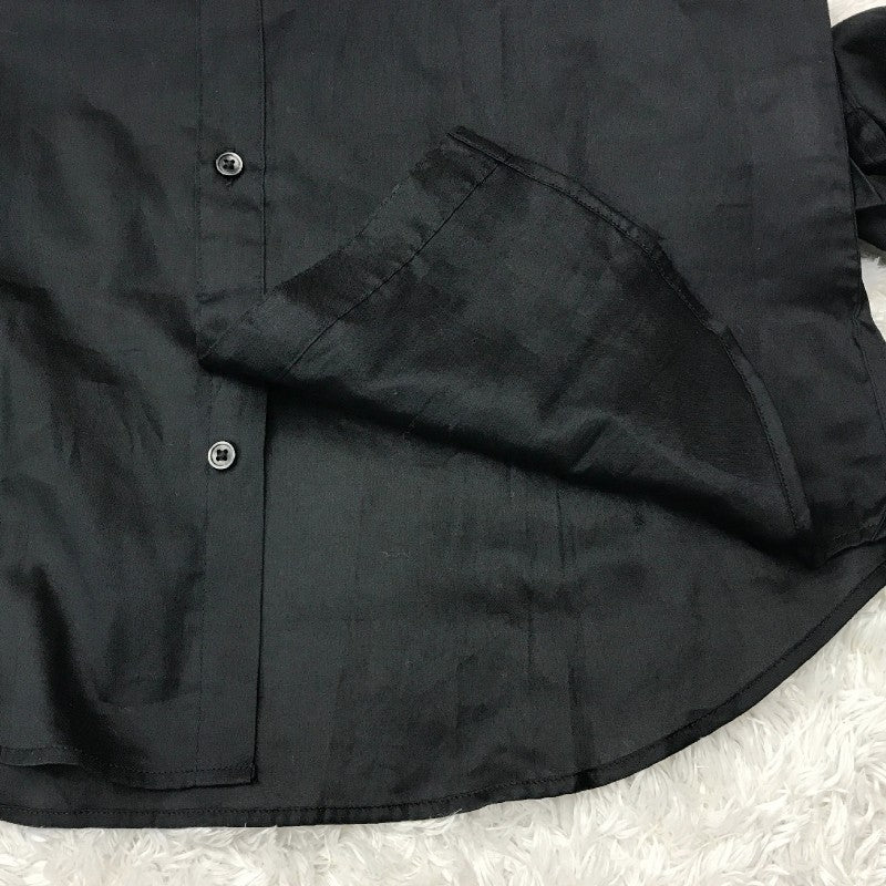 【14933】 HIGH STREET ハイストリート 長袖シャツ サイズS ブラック ボタン シンプル 日本製 綿100% かっこいい スタイリッシュ メンズ