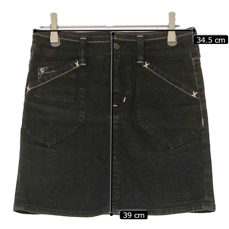 【15215】 AMERICANA アメリカーナ ミニスカート サイズ28 / 約S ブラック 日本製 ベルトループ カッコいい オシャレ レディース