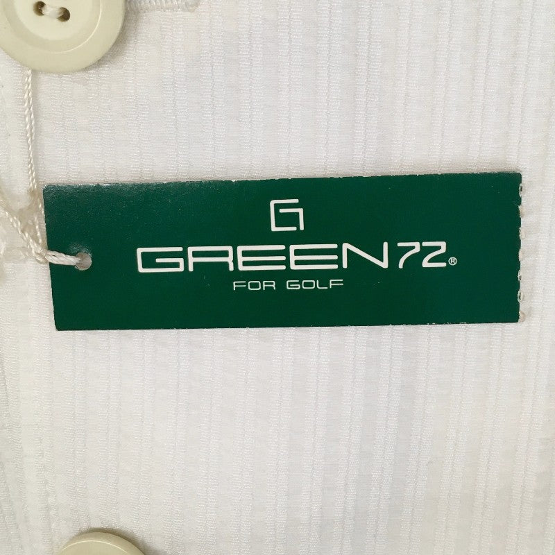 【15453】 新古品 GREEN 72 FOR GOLF テーラードジャケット サイズL ホワイト 無地 プレーン 清涼感 爽やか 明るい カッコいい メンズ