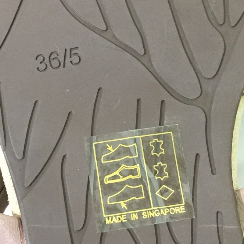 【15891】 新古品 MALUO マルオ サンダル 靴 サイズ23.5 / 約M カーキ エレガント 大人 オシャレ ラグジュアリー レディース 定価20000円