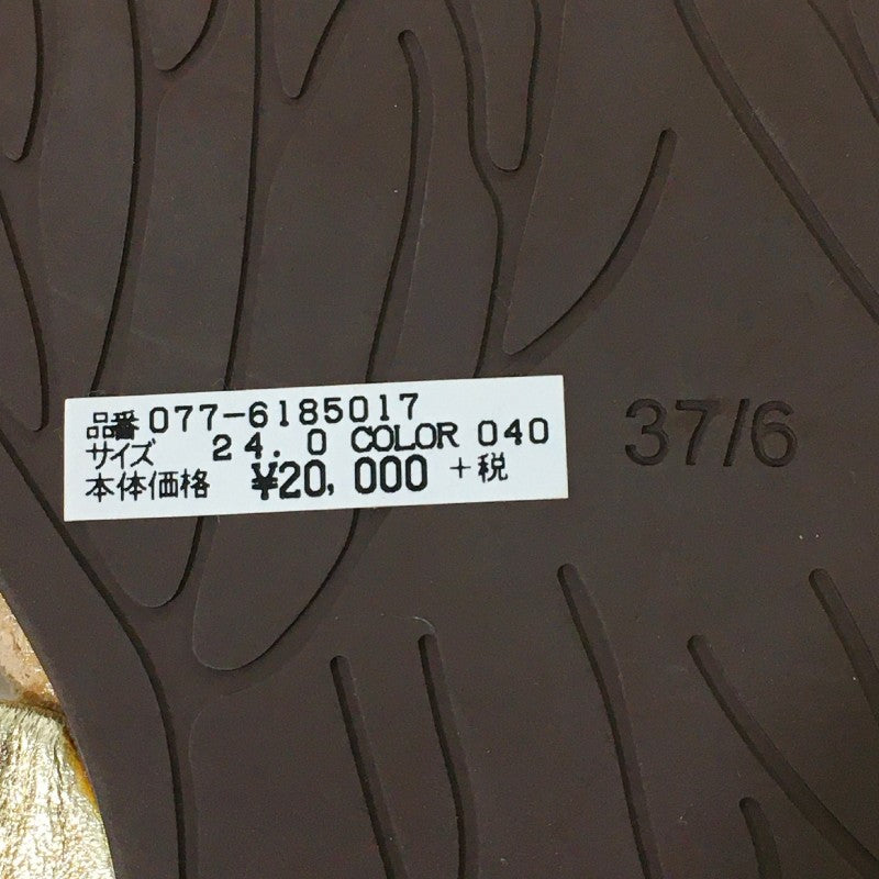【15916】 MALUO マルオ サンダル 靴 サイズ24.0 / 約L カーキ エレガント ラグジュアリー バックストラップ レディース 定価20000円