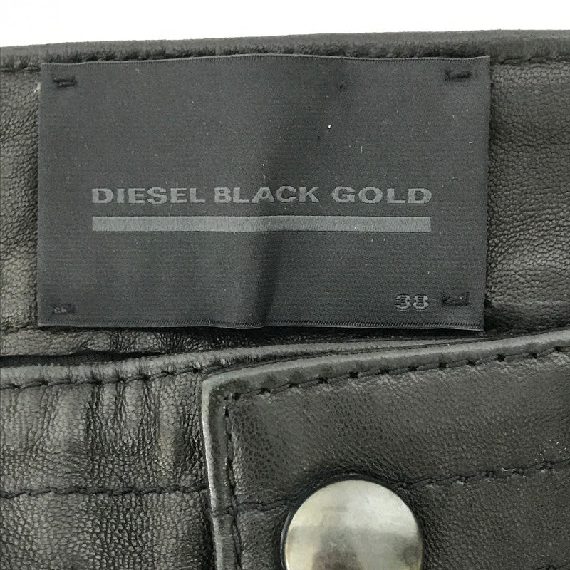 【15921】 新古品 DIESEL BLACK GOLD ディーゼルブラックゴールド ボトムス サイズ38 / 約M ブラック カジュアル 無地 シンプル レディース