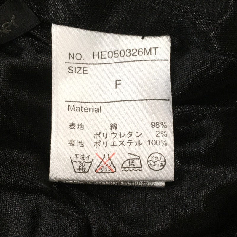 【16353】 Heather ヘザー ミニスカート サイズF ブラック コーデュロイ シンプル モノトーン 可愛い おしゃれ ファスナー レディース