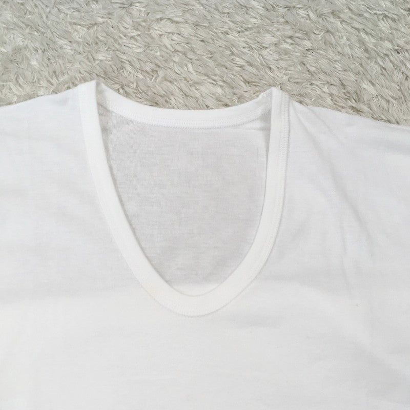 【16591】 CHARLE シャルレ 半袖Tシャツ カットソー サイズ88-96 MA / 約M ホワイト 日本製 コットン100% シンプル 清涼感 爽やか メンズ
