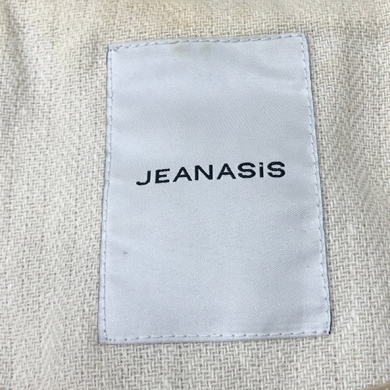 【16898】 JEANASiS ジーナシス テーラードジャケット サイズF ホワイト 薄手 ボタン大きい 心地良い 動きやすい アウター メンズ