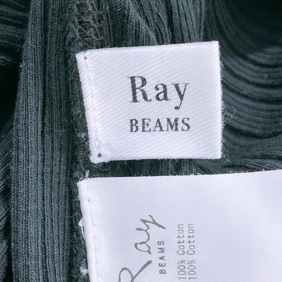 【17533】 Ray BEAMS レイビームス トップス タンクトップ 黒 F ブラック ノースリーブ シンプル 無地 おしゃれ
