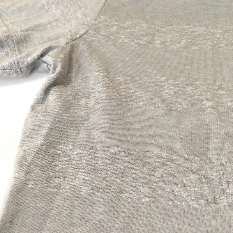 【17628】 theory セオリー 半袖シャツ サイズM グレー ボーダー柄 カジュアル シンプル 清涼感 ストレッチ 運動性 肌触り良い メンズ