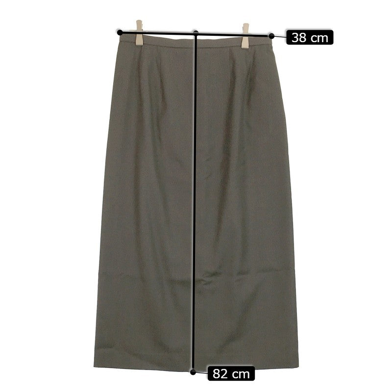【17652】 新古品 Paure Porea ポーレポレア ロングスカート サイズ13 / 約XL(LL) ダークブラウン タイト オフィス レディース 定価23000円