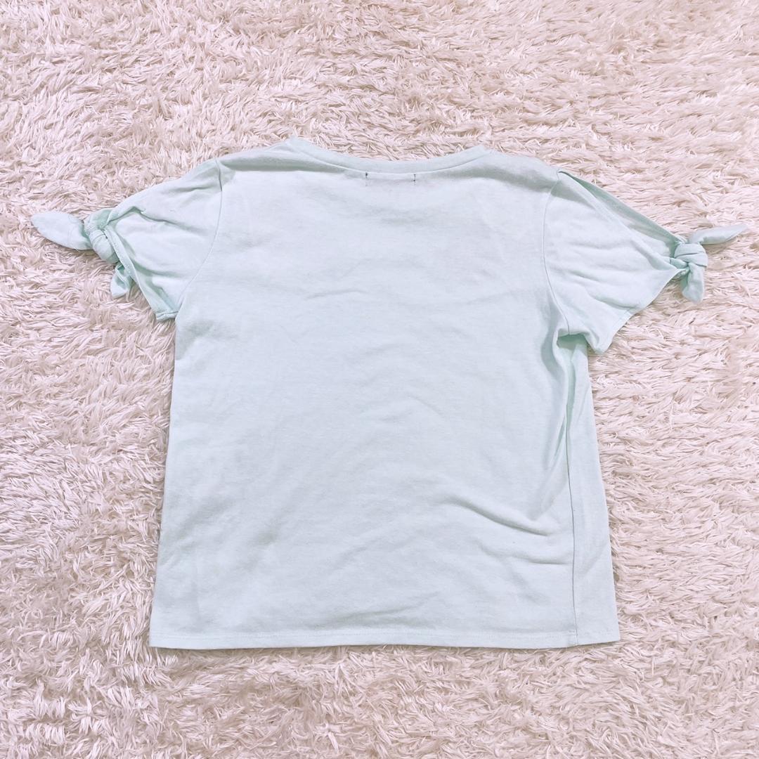 【18796】 Lovetoxic ラブトキシック トップス Tシャツ 半袖 M ライトブルー 水色 キッズ 子供服 花柄 かわいい 140