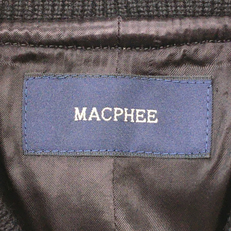 【20196】 MACPHEE マカフィー ジャンパー ブルゾン サイズ38 / 約M ブラック シンプル 暖かい カジュアル 上着 レディース