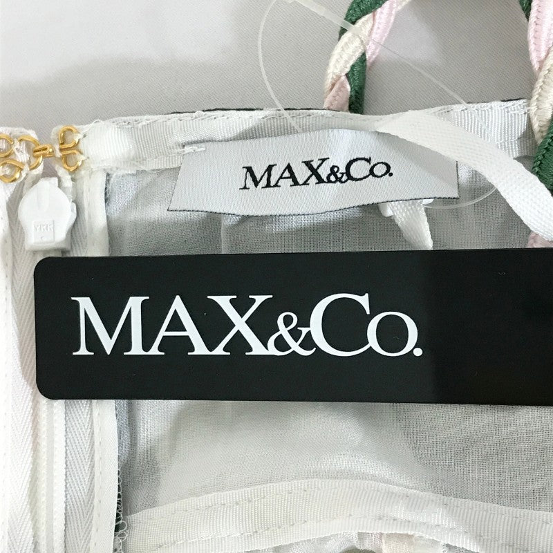 【20555】 新古品 MAX&Co. マックスアンドコー ロングワンピース サイズ40 / 約L ピンク オフショルダー 花柄 清涼感 オシャレ レディース