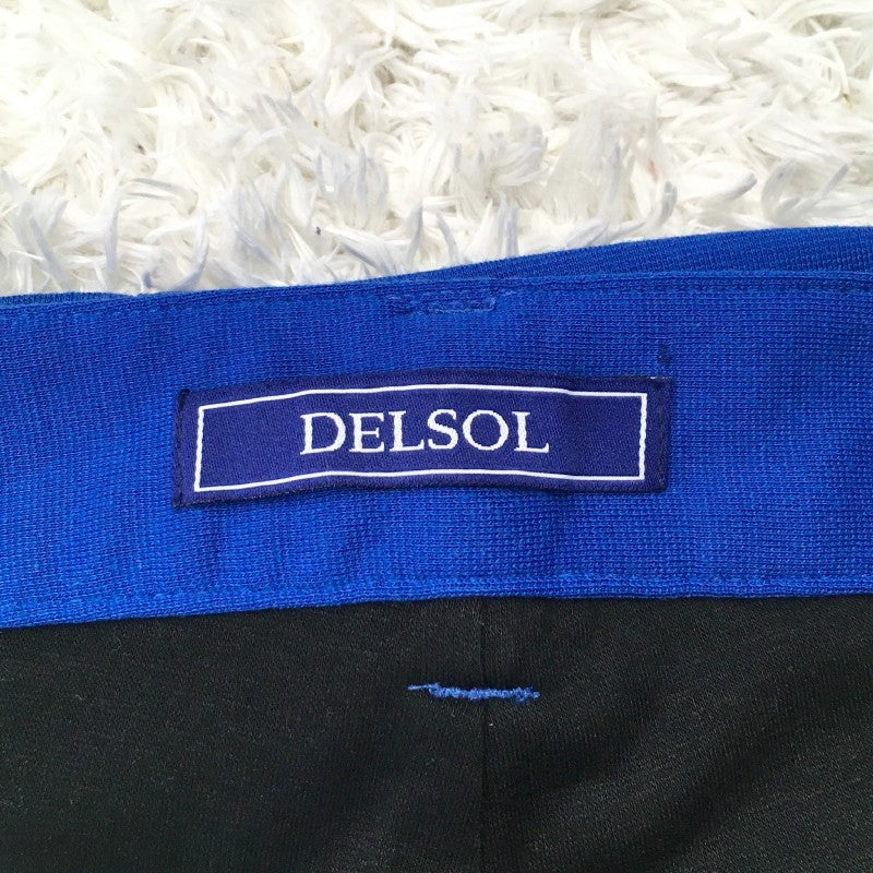 【20797】 DELSOL GOLF デルソルゴルフ ミニスカート サイズLL ブルー ゴルフウェア ファスナー シンプル 無地 かっこいい レディース