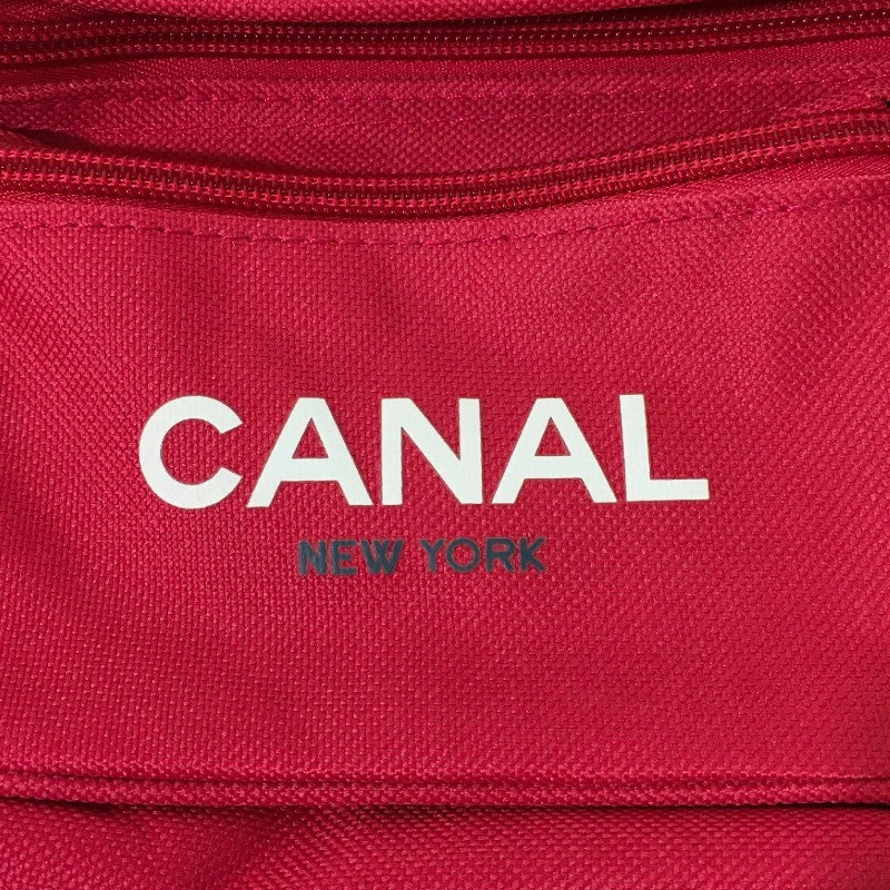 【23696】 CANAL NEW YORK カナルニューヨーク ポーチ ワインレッド ファスナー カジュアル スマート かっこいい オシャレ レディース