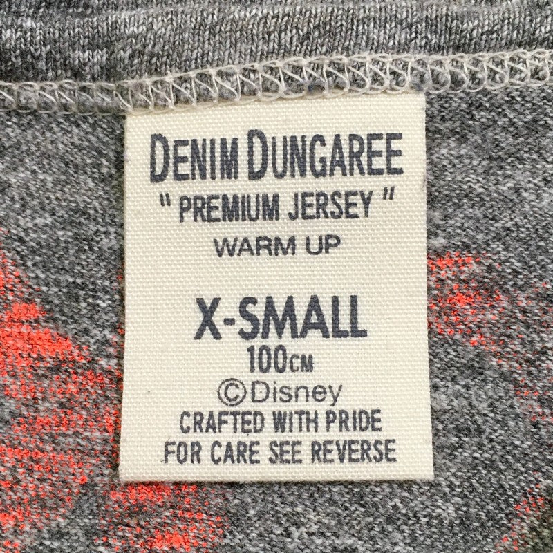 【24973】 DENIMU DUNGAREE デニムダンガリー 半袖Tシャツ カットソー サイズ100 グレー ミッキーマウス 動きやすい 着やすい キッズ