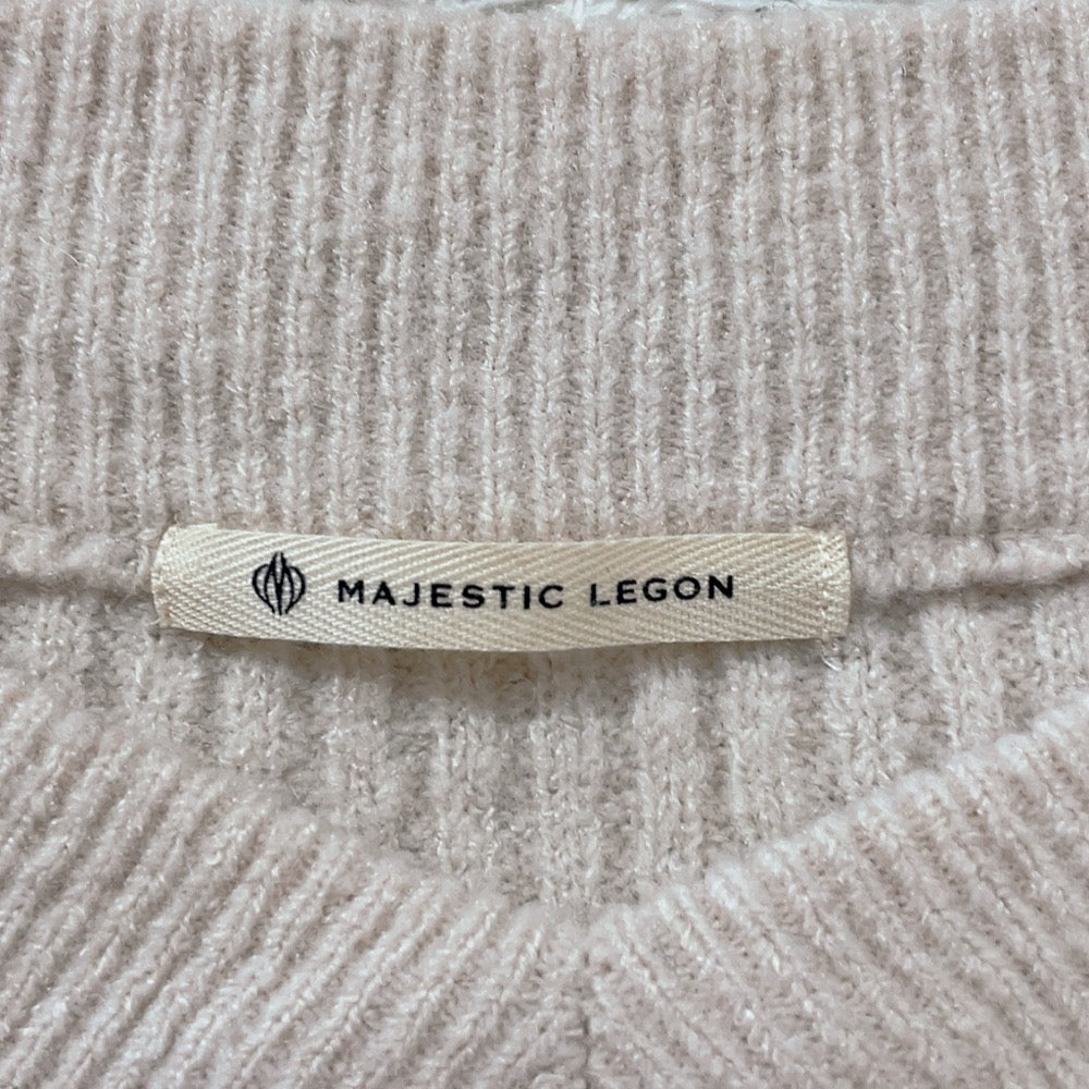【27529】 MAJESTIC LEGON マジェスティックレゴン セーター サイズM オフホワイト ニット シンプル 無地 カジュアル レディース