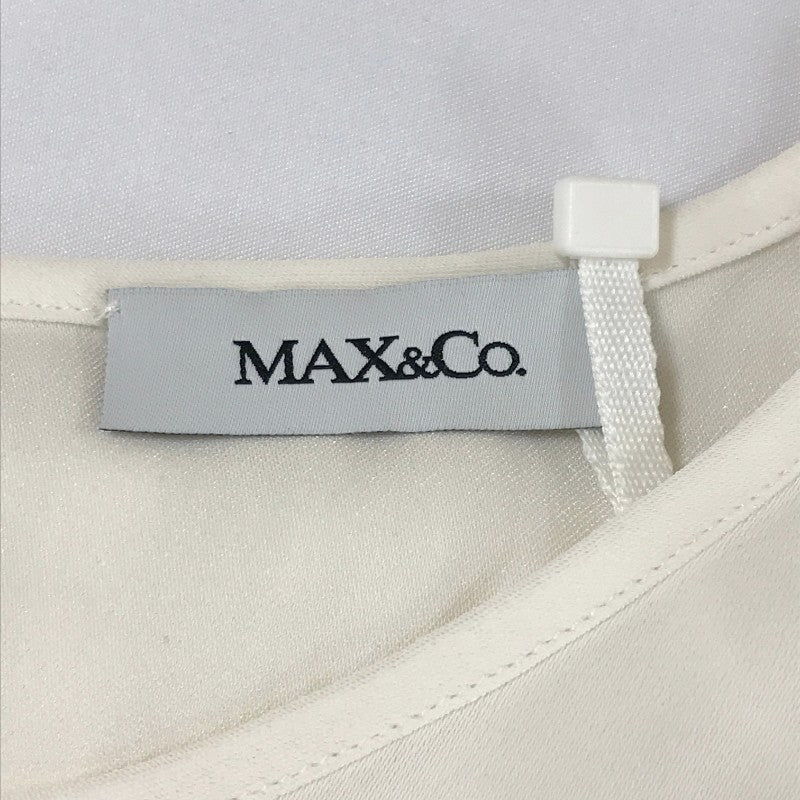 【28018】 新古品 MAX&Co. マックスアンドコー 長袖ブラウス サイズ36 / 約S ホワイト ドロストデザイン シンプル レディース