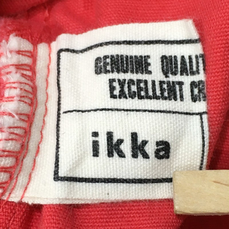 【28513】 ikka イッカ ショートパンツ サイズ140 レッド リボン 涼しい 快適 動きやすい カジュアル デイリー 無地 シンプル キッズ