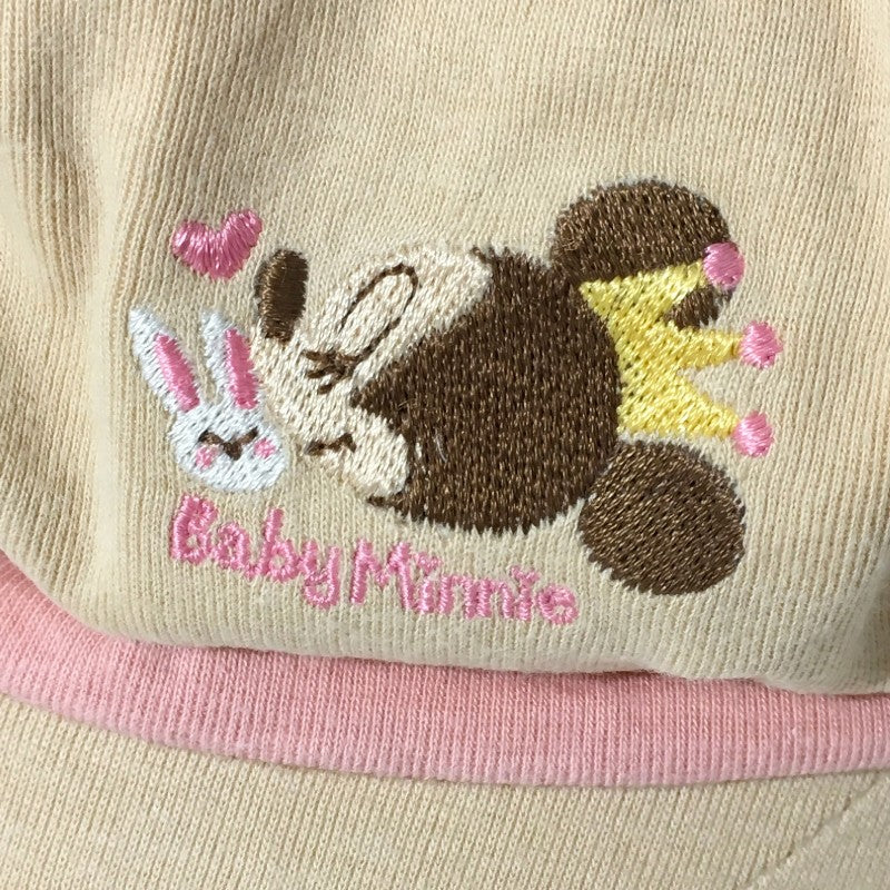 【28567】 Disney ディズニー キャップ 帽子 サイズ52cm ピンク ミニーマウス ワンポイント かわいい ゴム紐付き キッズ
