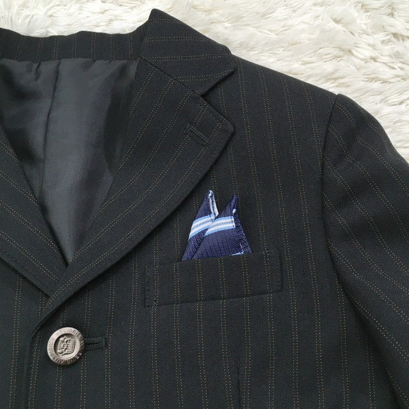 【28660】 ジャケット サイズ110 ブラック 胸ポケット 飾り付き カッコいい ポケット付き 入学式 卒業式 襟付き シンプル キッズ