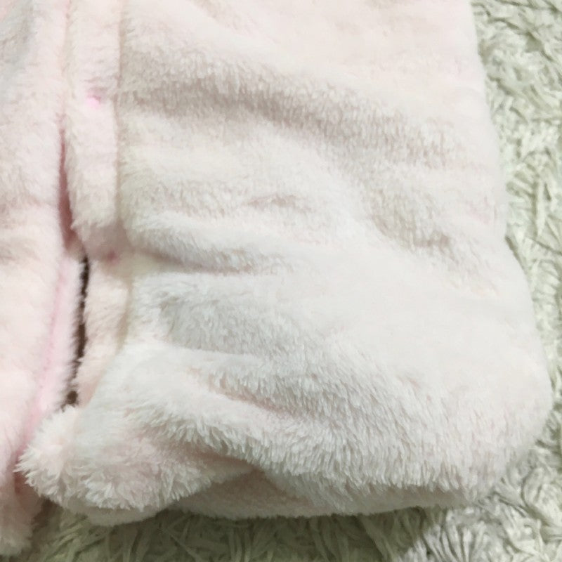 【28778】 西松屋 ニシマツヤ ロンパース サイズ50-70cm ピンク ディズニー ミニーマウス お花 もこもこ みみ付き かわいい ベビー