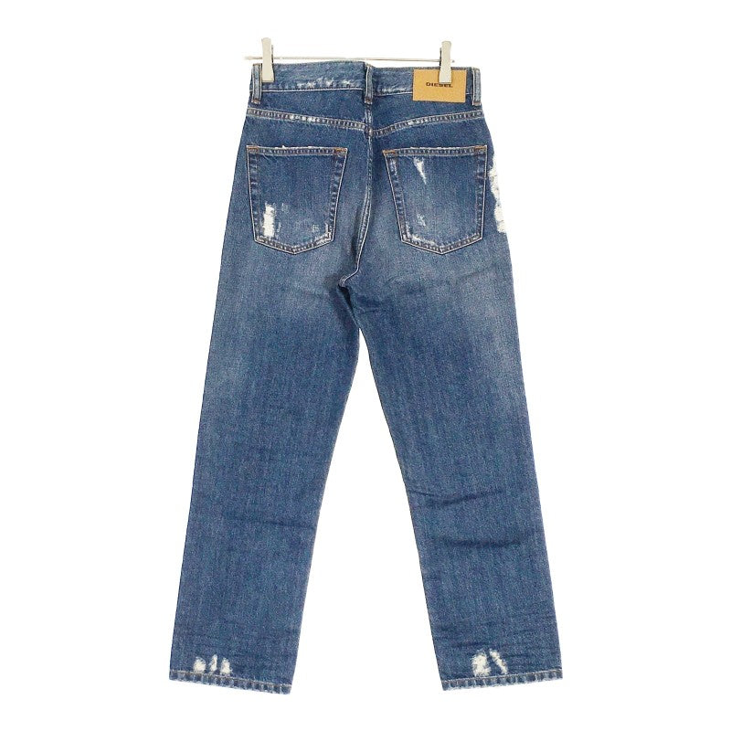 【28911】 新古品 DIESEL ディーゼル デニム ジーンズ ジーパン サイズW23-L32 / 約S ネイビー ダメージ加工 おしゃれ レディース