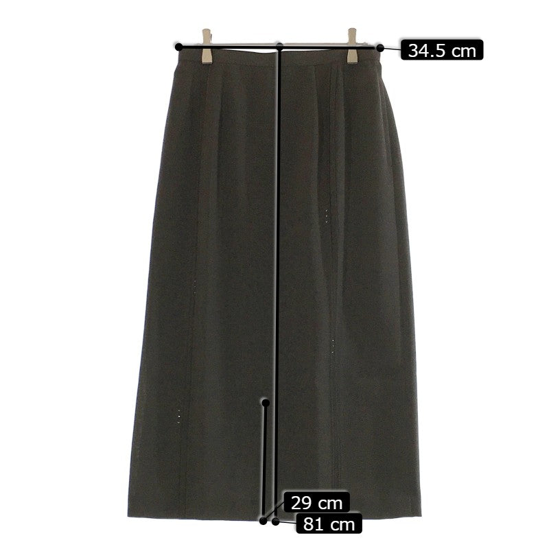 【29043】 新古品 NONA ノナ ロングスカート サイズ12 / 約L グレー シンプル 無地 スマート かっこいい レディース 定価19900円