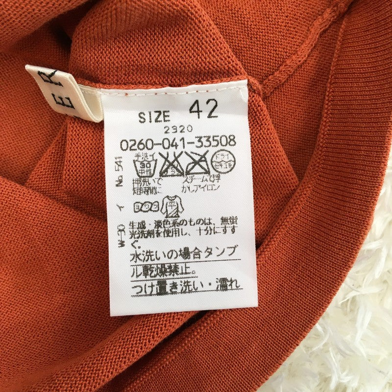 【29060】 新古品 GERVE ジェルべ 半袖Tシャツ カットソー サイズ42 / 約XL(LL) オレンジ かわいい オシャレ レディース 定価28080円