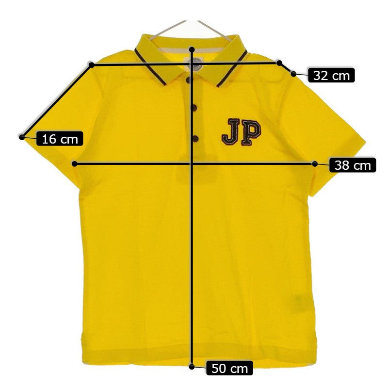 【29365】 J.PRESS ジェイプレス 半袖シャツ サイズ140 イエロー 襟 ボタン ワッペン シンプル かっこいい 爽やか 男の子用 キッズ