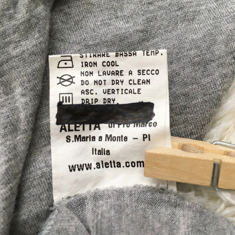 【29508】 aletta couture アレッタクチュール トップス サイズ14/164 グレー サイズ150cm-160cm相当 ハイネック フリル リボン キッズ
