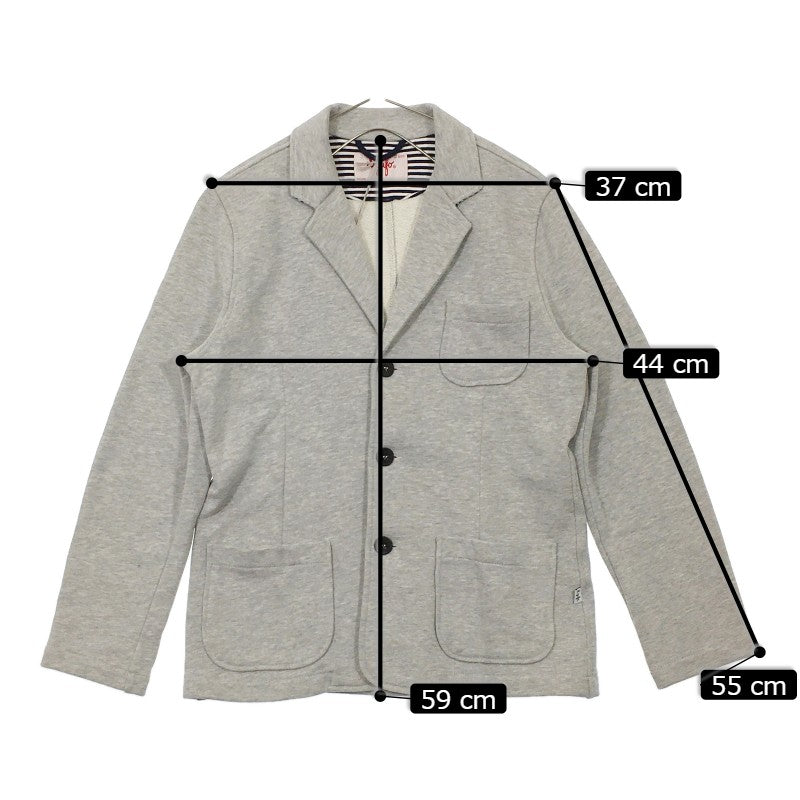 【29575】 il gufo イルグッフォ テーラードジャケット サイズ12 グレー サイズ160相当 シンプル ポケットあり 飾りボタン キッズ
