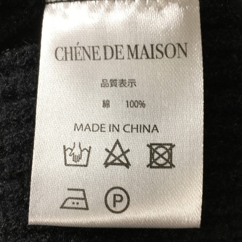 【29812】 新古品 CHENE DE MAISON シェヌデメゾン ワンピース ブラック サイズM相当 ニット 無地 かっこいい オシャレ レディース