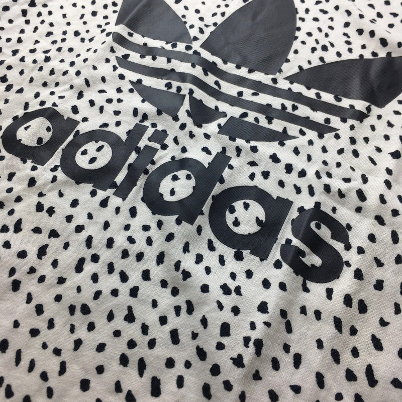 【30062】 adidas アディダス 半袖シャツ サイズS ホワイト ダルメシアン柄 シンプル 可愛い おしゃれ 涼しげ レディース
