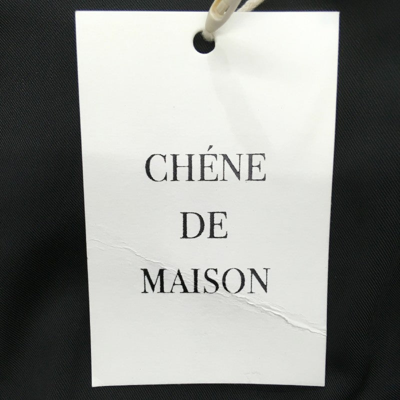 【30124】 新古品 CHENE DE MAISON シェヌデメゾン ロングワンピース ブラック 首元のリボン Sサイズ相当 レディース