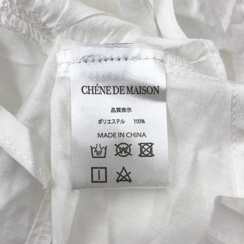 【30145】 新古品 CHENE DE MAISON シェヌドメゾン トップス ホワイト シンプル フリル 可愛い 明るい XSサイズ相当 レディース