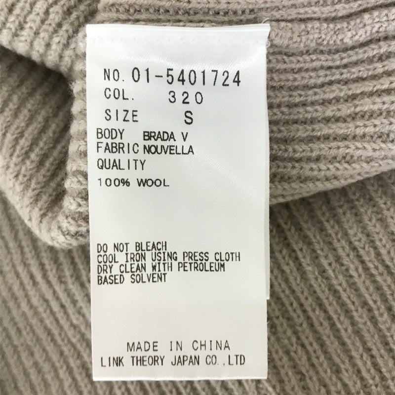 【30262】 theory セオリー セーター サイズS カーキ ウール100% シンプル おしゃれ ゆったり感 重ね着 リブ生地 暖かい レディース