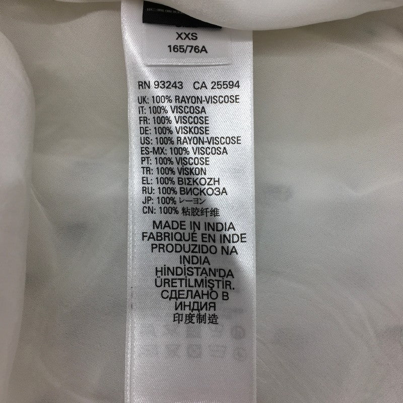 【30420】 新古品 DIESEL ディーゼル チュニック サイズXXS ホワイト シアーシャツ ロング丈 スカル柄 体型カバー レディース