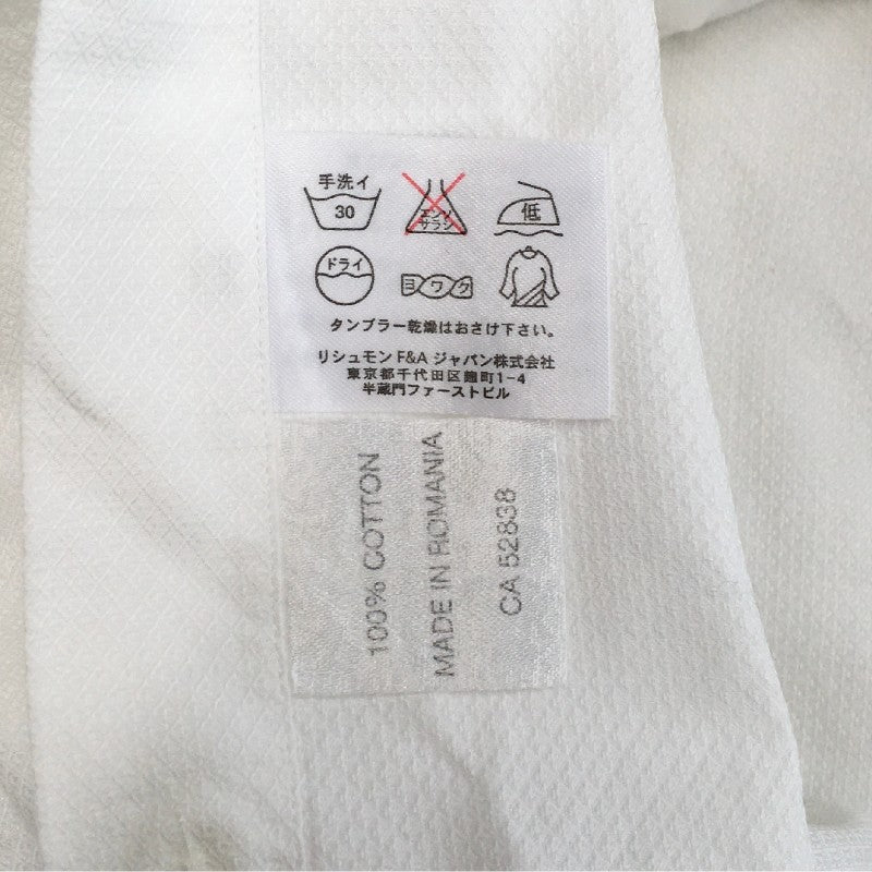 【30599】 Dunhill ダンヒル 長袖シャツ サイズ43/17 / 約XL(LL) ホワイト コットン100% 肌触り良い 清涼感 オフィス 仕事用 メンズ